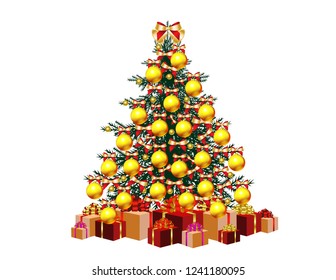 Christmas tree New year