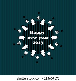 christmas tree new year card