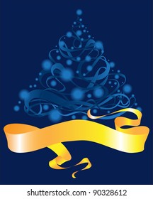 Christmas Tree (New Year Christmas CARD VECTOR)