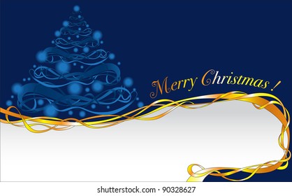 Christmas Tree (New Year Christmas CARD VECTOR)