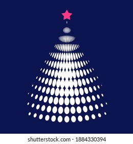 Christmas tree New Year logo. fir-tree. 