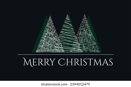 
Árbol de Navidad. Ilustración vectorial de Navidad y Año Nuevo, dibujo de línea, tarjeta de vacaciones.