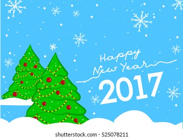 Christmas tree. New Year Christmas. Vector background.