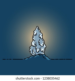 Christmas tree at night
