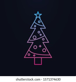 Christmas tree nolan icon. Simple thin line, outline vector of party icons for ui and ux, website or mobile application