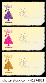 Christmas tree old letter papers