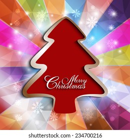 Christmas tree on abstract background