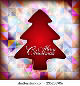 Christmas tree on abstract background