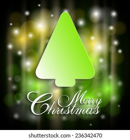 Christmas tree on abstract background