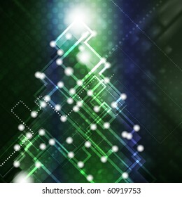 Christmas tree on background