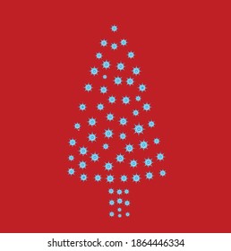 Christmas tree on beautiful background.