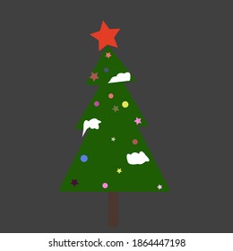 Árbol de Navidad en un bello fondo.