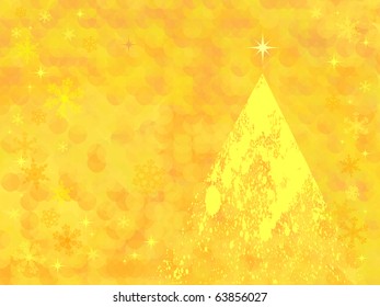 christmas tree on beautiful background with snowflakes, vector, EPS 10 with transparency