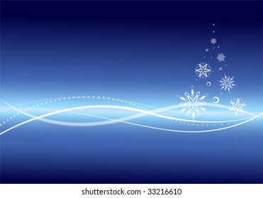 christmas tree on a blue background