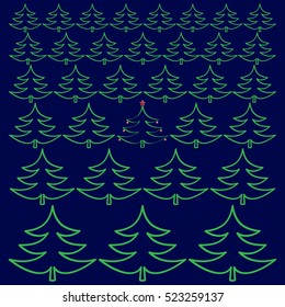 Christmas tree on a blue background