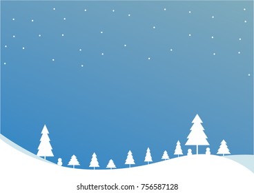 Christmas tree on blue background