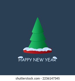 christmas tree on blue background.vector illustration