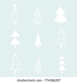Christmas tree on blue background,vector illustration