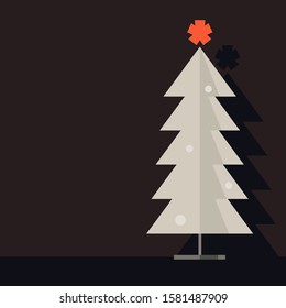 Christmas tree on dark background