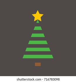 Christmas Tree on the dark grey background for the Christmas Festival.