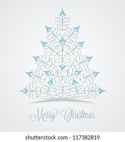 Christmas tree on a gray background