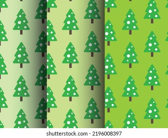 Christmas tree on green background. New year pattern design, for fabric, textile, banner, post, card,