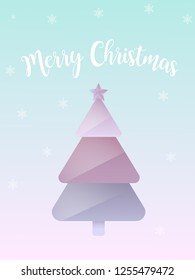 Christmas Tree on green and pink background