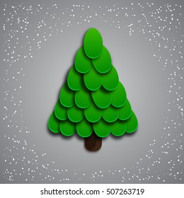 Christmas tree on a grey background