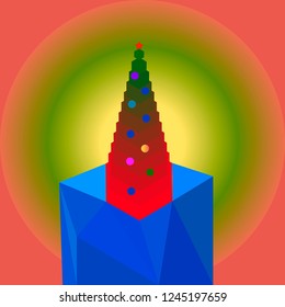 Christmas tree on the ice
