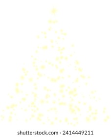 Árbol de Navidad en un fondo realmente transparente. Garland sobre un árbol de Navidad invisible. Ilustración vectorial.