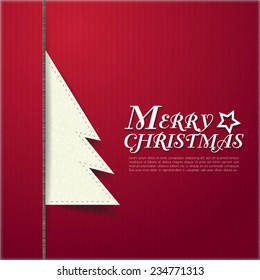 Christmas tree on shadow background.Vector/Illustrator.