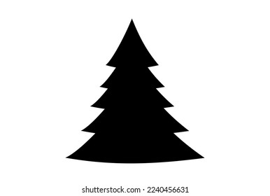 Christmas tree on snowy landscapes isolate on png or transparent    background, Graphic resources for New Year, Birthdays and luxury card. Vector illustration