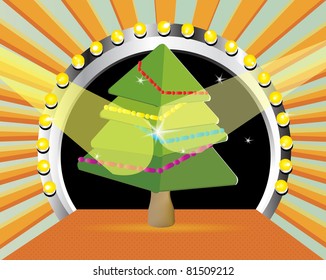 Christmas tree on stage