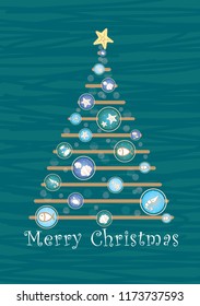 Christmas tree on summer.