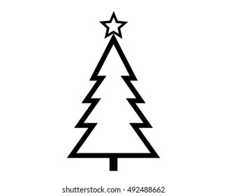 Christmas tree on white