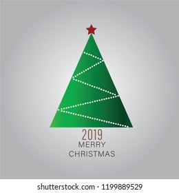 Christmas tree on white back