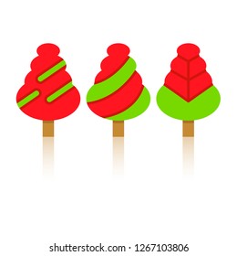 Christmas tree on white background