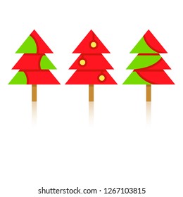Christmas tree on white background