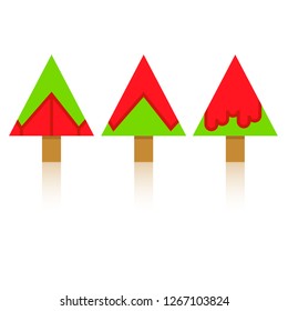 Christmas tree on white background