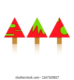 Christmas tree on white background