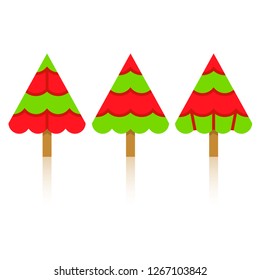 Christmas tree on white background