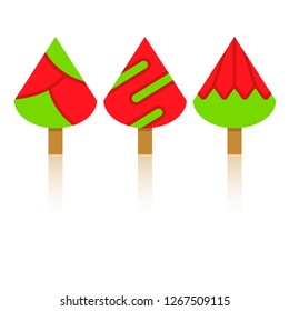 Christmas tree on white background for card decorative
