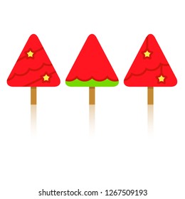 Christmas tree on white background for card decorative