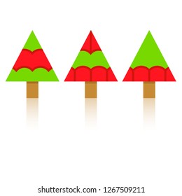 Christmas tree on white background for card decorative