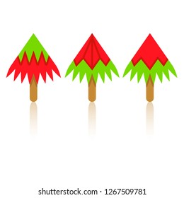 Christmas tree on white background for card decorative