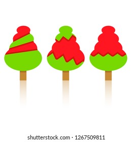 Christmas tree on white background for card decorative