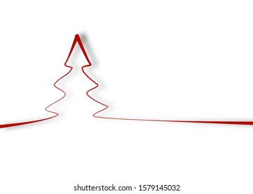 Christmas tree on white background