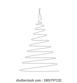 Weihnachtsbaum auf weißem Hintergrund, Vektorgrafik