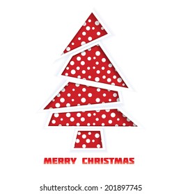 Christmas tree on white background