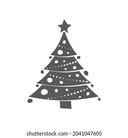 Christmas tree on white background